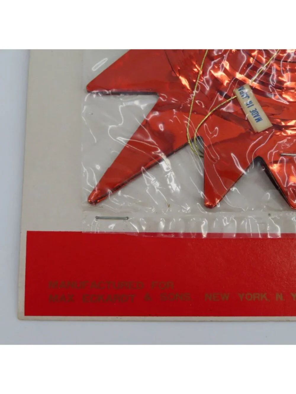VTG Shiny Brite Christmas Garland Red Star Foil 9 Feet Made in Japan Retro NEW